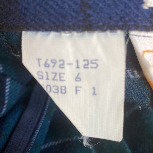 Pendleton 100% virgin wall size 6 tartan green and blue plaid ladies skirt kilt - Picture 10 of 12